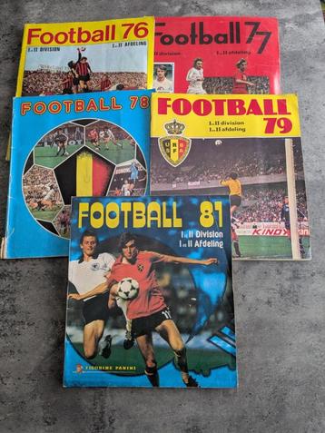 PANINI 5X  VOETBAL STICKER ALBUMS 1976 77 78 79 .FOOTBALL 19 beschikbaar voor biedingen