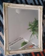 Miroir Vintage en bois, blanc, Antiquités & Art, Antiquités | Miroirs, Rectangulaire, Moins de 50 cm, Enlèvement, Moins de 100 cm