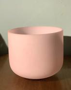 Kristallen klankschaal rozenkwarts C-toon 20cm, Ophalen, Zo goed als nieuw