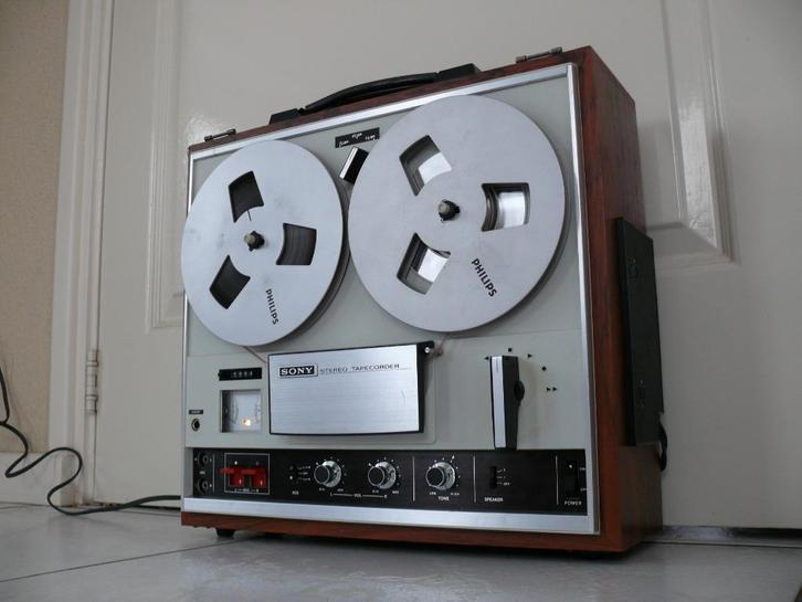 Prima spelende Sony TC252W Stereo met 3 snelheden, Audio, Tv en Foto, Bandrecorder, Bandrecorder, Met banden, Ophalen of Verzenden