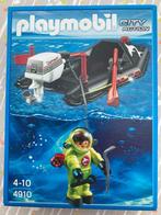 Playmobil 4910 zodiac met duiker - in originele doos, Kinderen en Baby's, Speelgoed | Playmobil, Ophalen of Verzenden, Zo goed als nieuw