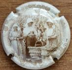 Capsule Champagne de VIGNERONS crème & brun nr.703g RARE, Verzamelen, Wijnen, Ophalen of Verzenden, Nieuw, Frankrijk, Champagne