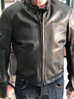 Autentieke Vollederen motorvest, Kleding | Heren, Kostuums en vesten, Ophalen, Maat 52/54 (L), Zwart, Gedragen