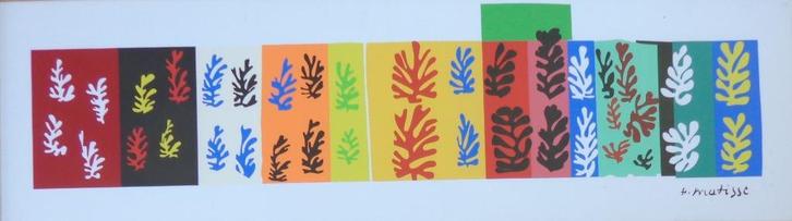 HENRI MATISSE / LES VELOURS / KLEURZEEFDRUK / 46x140cm KADER, Antiek en Kunst, Kunst | Litho's en Zeefdrukken, Ophalen