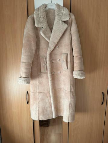K Design warm mantel, Kleding | Dames, Maat 38/40 (M), K Design, Beige, Ophalen of Verzenden