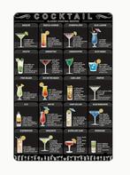 Cocktails blikken decoratie plaat, Ophalen of Verzenden, Zo goed als nieuw, Reclamebord