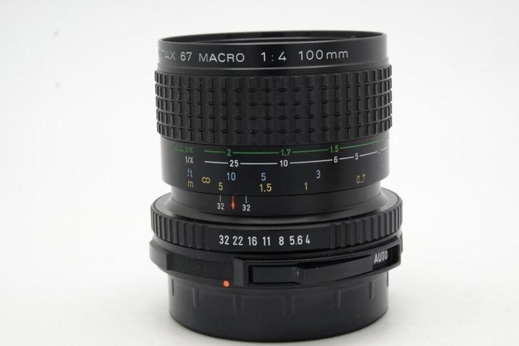 ZELDZAME 100mm F4 100/ macro voor pentax 67 6x7 SMC 67II, Audio, Tv en Foto, Fotocamera's Analoog, Gebruikt, Spiegelreflex, Pentax