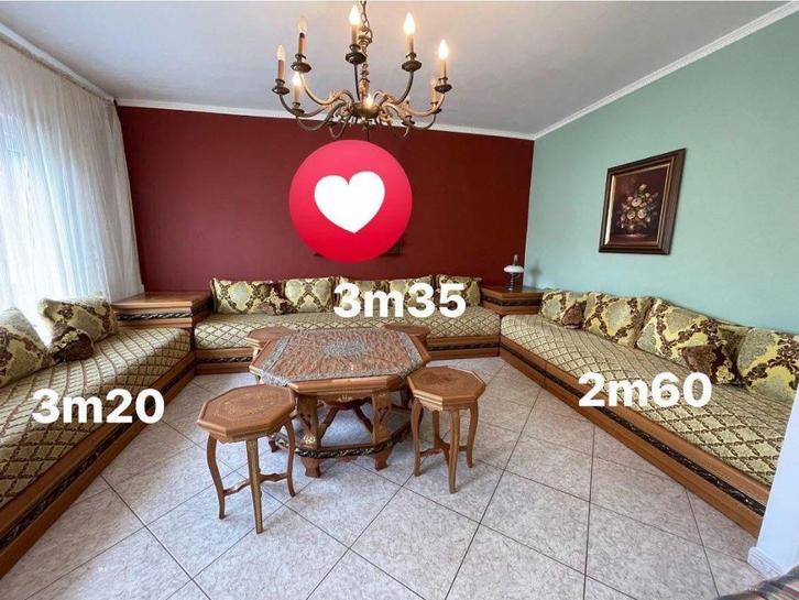 Salon marocain, Maison & Meubles, Canapés | Coins salons complets, Comme neuf, Bois, Enlèvement