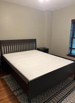 Idanas 160x200cm Ikea bruin houten bed met boxsprings, Ophalen, Hout, Verstelbaar