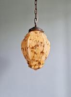 Art Deco hanglamp in gemarmerd opaline, jaren 1920-30, Antiek en Kunst, Antiek | Verlichting, Ophalen of Verzenden