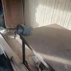 Ijzeren metalen werkbank lastafel, Ophalen of Verzenden, Gebruikt, 70 tot 120 cm, Bankschroef