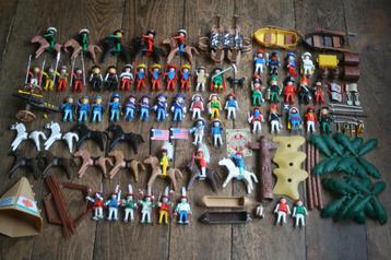 Lot playmobil cowboy indianen ridders piraten jaren 70/80 beschikbaar voor biedingen