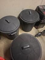 3x grote zwarte vuilnisbak tonnen. 60€ voor alle 3!, Huis en Inrichting, Woonaccessoires | Prullenbakken, Ophalen, Kunststof, Gebruikt