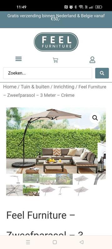 zweefparasol Feel Furniture beschikbaar voor biedingen