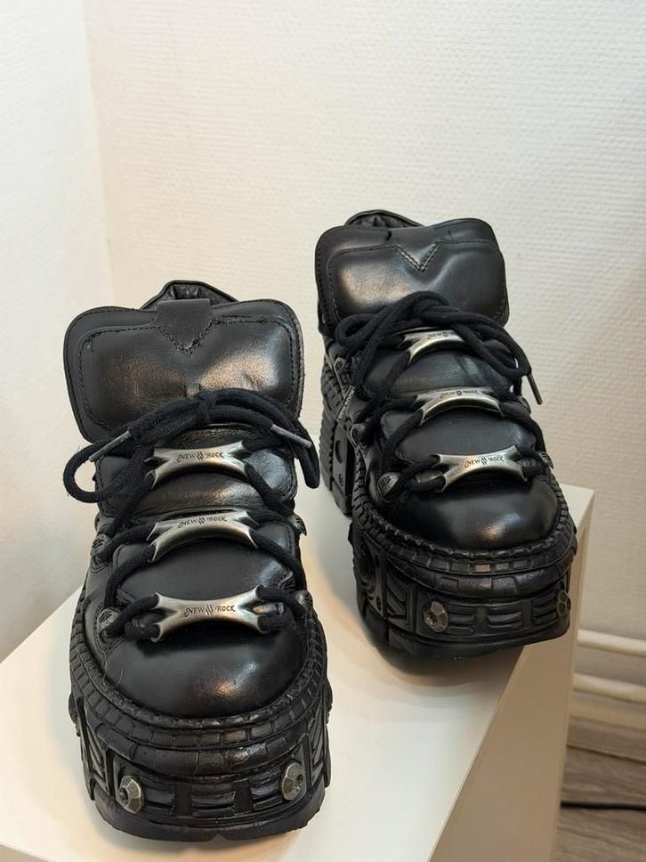 New Rock boots M Wall s10, Kleding | Heren, Schoenen, Zo goed als nieuw, Boots, Zwart, Ophalen of Verzenden