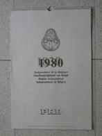 Calendrier 1980 Indépendance de la Belgique, Divers, Calendriers, Envoi