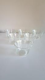 6 pyrex custard cups, 3 line design. Made in USA, Antiek en Kunst, Ophalen of Verzenden