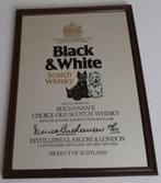 BLACK & WHITE SCOTCH WHISKY - RECLAMESPIEGEL, Verzamelen, Ophalen of Verzenden, Gebruikt, Reclamebord