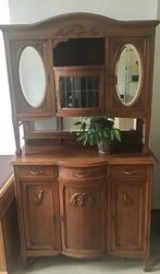 Oud buffetkastje met geslepen spiegels, Antiek en Kunst, Ophalen