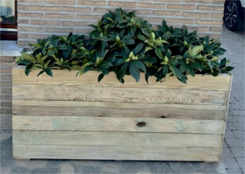 Plantenbakken in geïmpregneerd hout – Stevig & Fancy, Tuin en Terras, Bloembakken en Plantenbakken, Nieuw, Hout, Balkon, Tuin