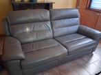 Canapé cuir center 3 places, 200 à 250 cm, Banc droit, Enlèvement, Utilisé
