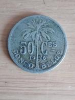 BELGISCH CONGO 50 Centimes 1926 Frans, Ophalen of Verzenden, Overige landen, Losse munt