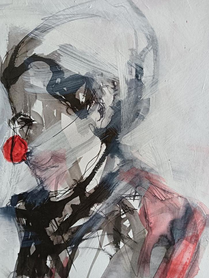 clown naval, Antiquités & Art, Art | Peinture | Moderne, Enlèvement ou Envoi