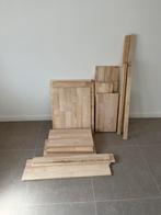 Overschot verschillende planken rubberhout, Doe-het-zelf en Bouw, Hout en Planken, Ophalen, Overige typen, Nieuw, Minder dan 200 cm