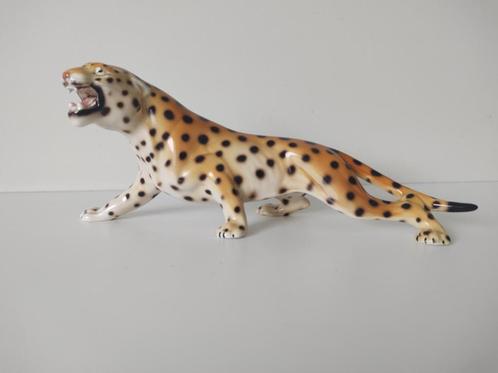 Ronzan - Cheetah / Jachtluipaard / keramiek, Antiek en Kunst, Antiek | Keramiek en Aardewerk, Ophalen of Verzenden