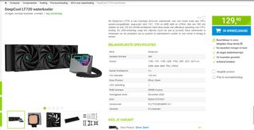 DeepCool LT720 waterkoeler beschikbaar voor biedingen