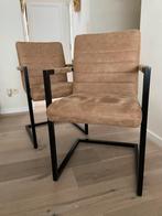 2 cognackleurige eetkamerstoelen in zeer goede staat, Huis en Inrichting, Stoelen, Ophalen, Twee, Bruin, Zo goed als nieuw