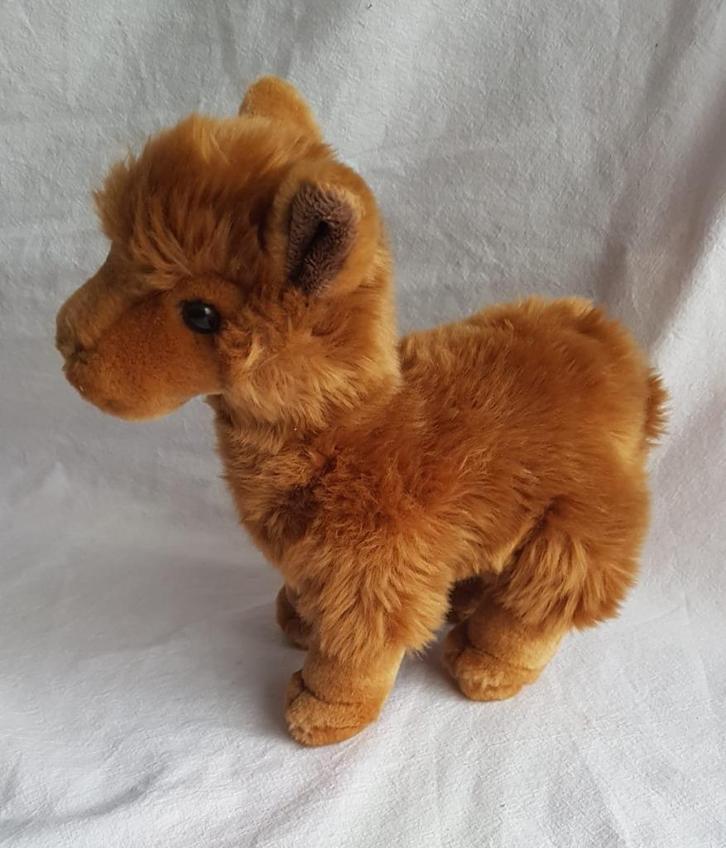 Knuffel lama bruin 28H 19L, Kinderen en Baby's, Speelgoed | Knuffels en Pluche, Zo goed als nieuw, Ophalen of Verzenden