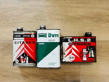 Lot de bidons d’huile olieblik olie blik oil can Citroen beschikbaar voor biedingen