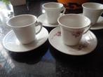 4 petites tasses à café avec sous-tasses  (tasses moka), Enlèvement ou Envoi, Porcelaine, Neuf