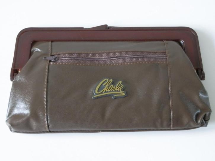 Charlie handtas / portemonnee. Vintage set., Handtassen en Accessoires, Tassen | Damestassen, Zo goed als nieuw, Handtas, Bruin