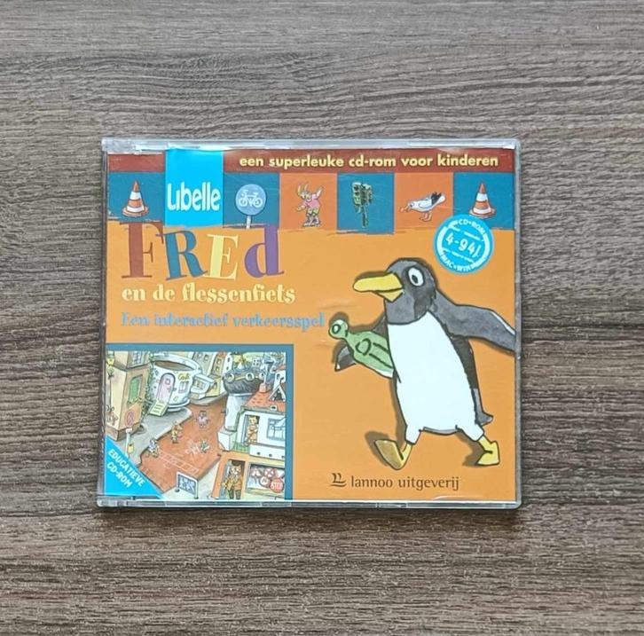 CD-ROM - Fred en de flessenfiets - Verkeersspel - €3,50, Games en Spelcomputers, Games | Pc, Gebruikt, Puzzel en Educatief, 1 speler
