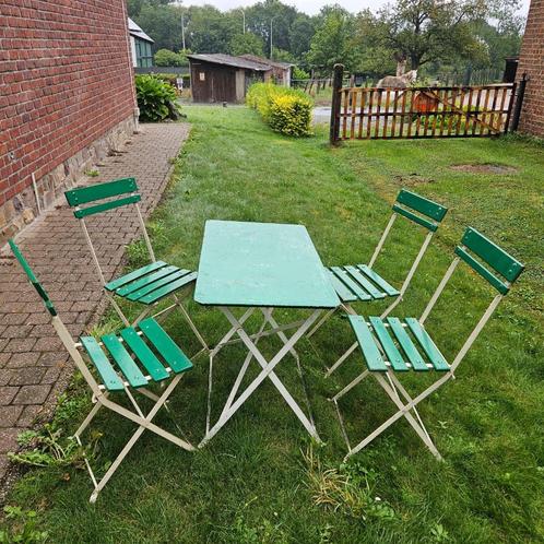 table et chaises vintage, Antiquités & Art, Curiosités & Brocante, Enlèvement