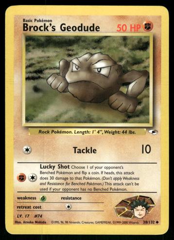 Brock's Geodude 38/132 - Gym Heroes (NM) beschikbaar voor biedingen
