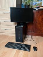 HP complete desktop computer set met usb accesoires, Ophalen, HDD, 500 GB HDD (uitbreidbaar), Met monitor