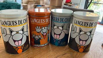 Boîtes métalliques - lot de 4 - Langues de Chat, Enlèvement, Comme neuf