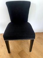 8 Chaises Eichholtz velour noir, Ophalen, Gebruikt, Zwart, Vijf, Zes of meer stoelen