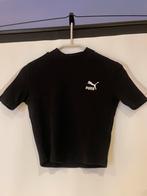Zwarte t-shirt puma, Manches courtes, Taille 36 (S), Noir, Puma