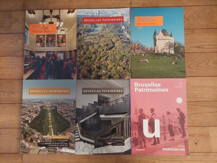 Lot de 6 revues Bruxelles Patrimoines n° 1-2-14-18-21 et 36, Boeken, Tijdschriften en Kranten, Zo goed als nieuw, Overige typen