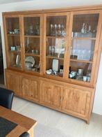 eettafel en kast en 8 stoelen, Huis en Inrichting, Tafels | Eettafels, Ophalen, Teakhout, Zo goed als nieuw, Vijf personen of meer