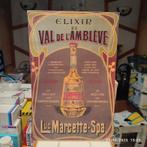 Oud kartonnen reclame-ELIXIR DU VAL DE L'AMBLÈVE., Verzamelen, Merken en Reclamevoorwerpen, Ophalen of Verzenden, Gebruikt, Reclamebord
