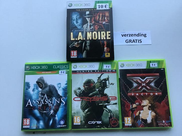 4 games XBOX 360 met GRATIS VERZENDING !, Games en Spelcomputers, Games | Xbox 360, Zo goed als nieuw, Ophalen of Verzenden