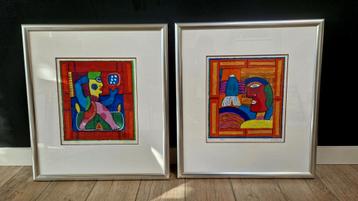 2x Clemens Briels, litho's XXIII en XXIV 