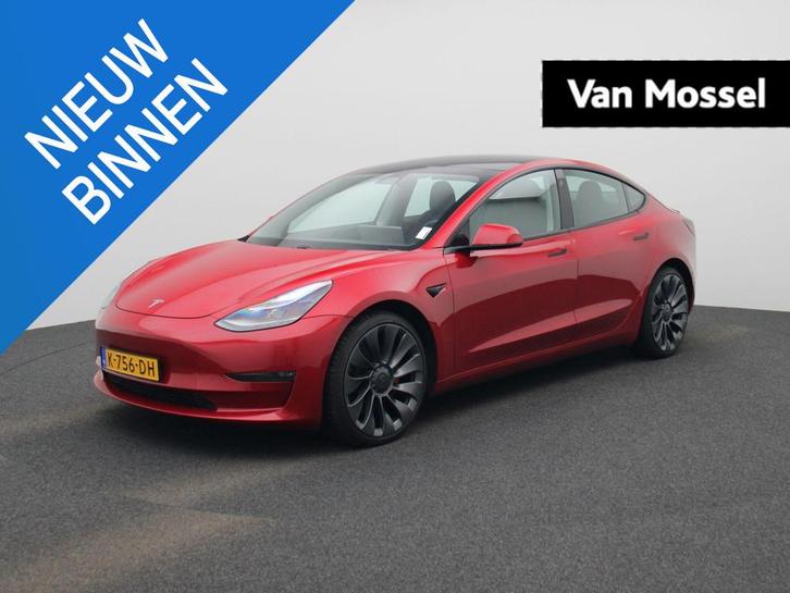 Tesla Model 3 Performance AWD 75 kWh PANO | LEDER | LED, Auto's, Tesla, Bedrijf, Te koop, Model 3, 4x4, ABS, Airbags, Airconditioning