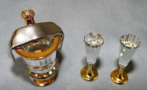 Swarovski: memories champagne koeler en 2 glazen, Collections, Swarovski, Figurine, Enlèvement