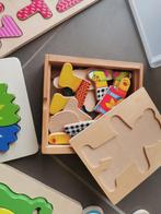 Mooie verzameling houten inlegpuzzels, Kinderen en Baby's, Minder dan 10 stukjes, Gebruikt, 6 maanden tot 2 jaar, Ophalen